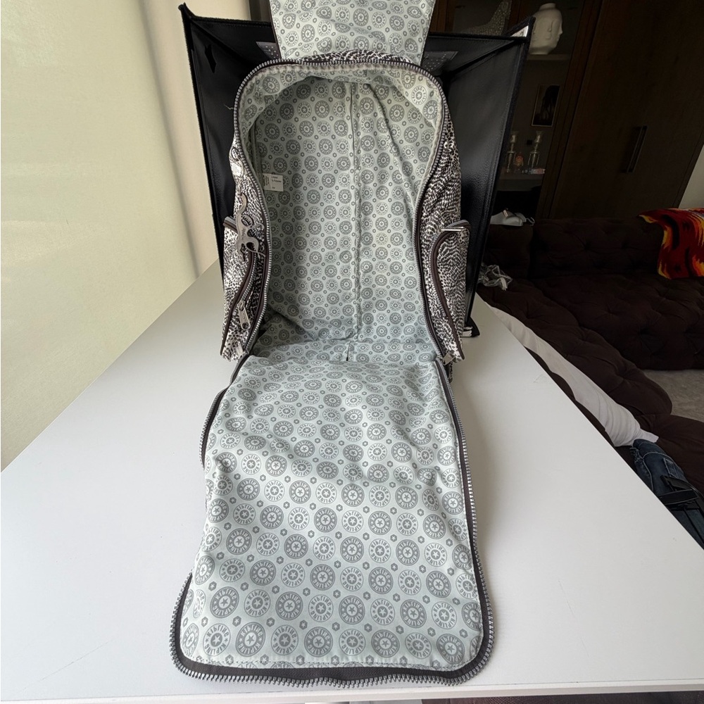 Kipling Wheeled Backpack Carry-On Roller Safari Print NWT w/ Monkey - Picture 6 of 17